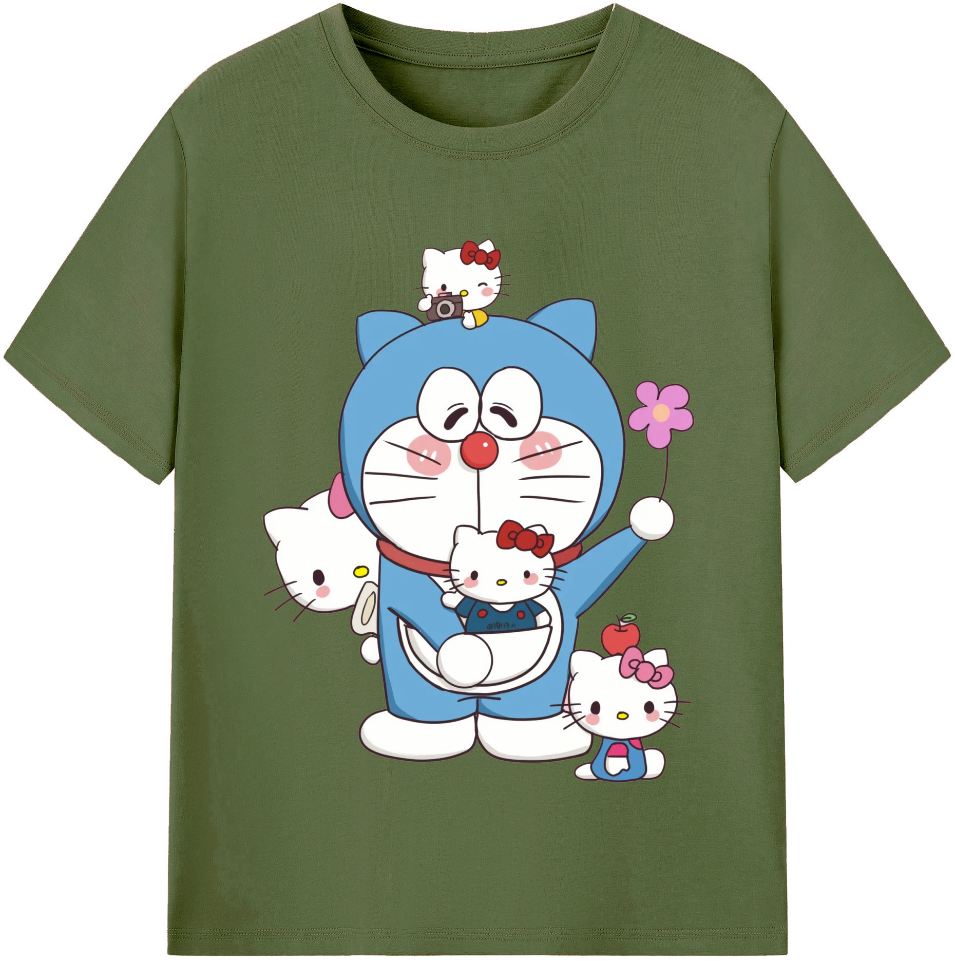 （画像用） ドラえもん Doraemon 綿100％半袖Tシャツ（フロントプリント）